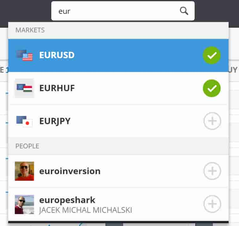 eToro review - Piattaforma di trading sul web - Ricerca