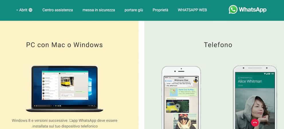scarica il software di WhatsApp desktop